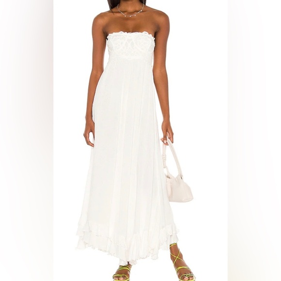 Free People Dress Women’s XS Adella Corset Maxi in Ivory FP ONE - Picture 2 of 10